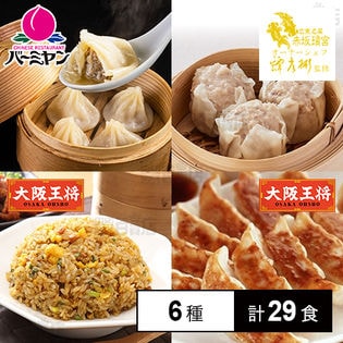 [冷凍]【6種29食】名店中華三昧セット(大阪王将/バーミヤン/赤坂璃宮)
