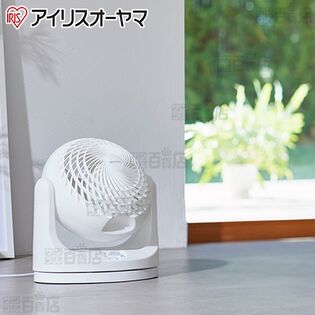 [ホワイト] アイリスオーヤマ/コンパクトサーキュレーター マカロン型 (首振りタイプ ～14畳)/PCF-MKM18-W