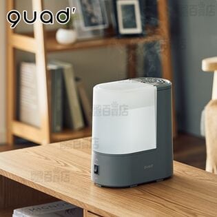 【グレー】QUADS(クワッズ)/スチーム加湿器「エルモイスト ライト」(連続運転時間：約12時閻／空焚き防止機能)/QS548GY 