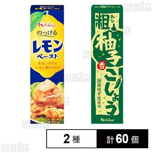 ハウス チューブ入りスパイス2種セット( 粗柚子こしょう 40g / レモンペースト 40g )