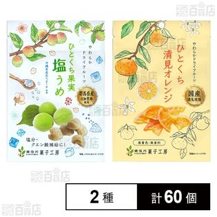 南信州菓子工房 ひとくち果実塩うめ 20g / ひとくち清見オレンジ 24g