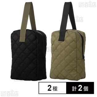 シューズバッグ ナイロンオックスキルト BK ブラック 1枚入 / K カーキ 1枚入