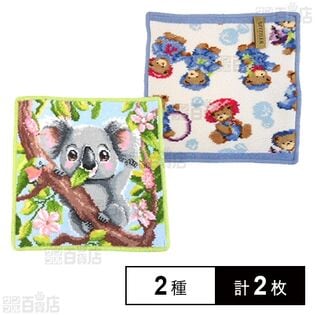 【LITTLE SKIPPERS(ライトブルー)/LOVELY BEAR(メイグリーン)】フェイラーハンドタオル 25×25cm