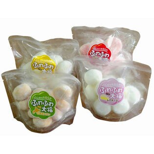 【計40個】ふわふわプチプチ大福4種（北海道メロン・ふじりんご・カスタード・レアチーズ）