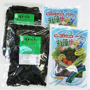 鳴門わかめ＆海藻サラダセット 鳴門産 生わかめ(塩蔵200g×2)海藻サラダ(塩蔵100g×2)