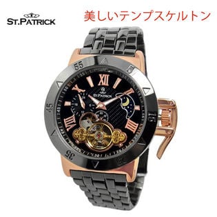 【サン&ムーン機能搭載 スワロフスキー 自動巻き 腕時計】手巻き可能 ブランド