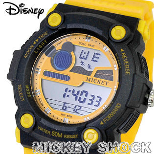 キッズの水遊びにも【50M防水 デジタル表示 腕時計】ディズニー 隠れミッキー