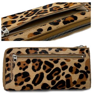 ヒョウ柄 ハラコ素材 L字ファスナー 長財布 レディース 収納力抜群を税込 送料込でお試し サンプル百貨店 Salon De Kobe