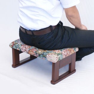 和風折りたたみ正座椅子　男性でもゆったりのワイドタイプ　【あぐら椅子】