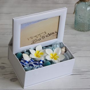 【ブルー】感動フォトフレーム プルメリア