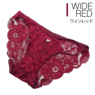 【100円クーポン対象】【ワインレッド】サイドストリングレースショーツ