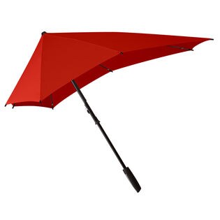 【サンセット レッド】センズ スマート スティック  長傘 手開き  8本骨