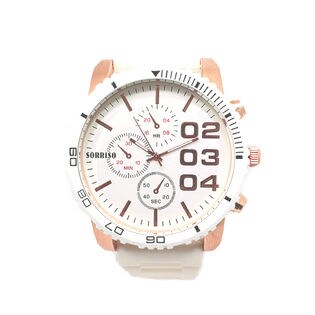 [WHT]正規品SORRISOソリッソ52mmビッグケースにフェイククロノグラフSRF4メンズ腕時計