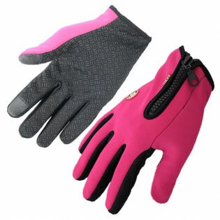 【L】スマホ対応 手袋 ピンク AG