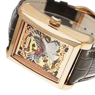 DOMINIC ドミニク 自動巻き腕時計 鷹 DS1118G-G ブラウンを税込・送料