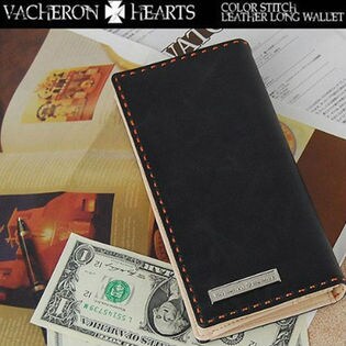 【ブラック/オレンジ】ヴァセロンハーツ(VACHERON HEARTS) 長財布 VH-777