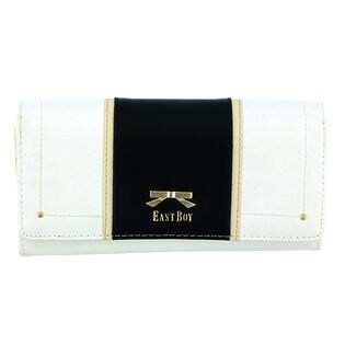 【ホワイト】EASTBOY(イーストボーイ) プレッピーリボン 長財布/EBMS-0011WH