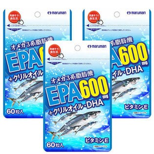 【3袋セット】 maruman EPA600mg+クリルオイル・DHA  60粒