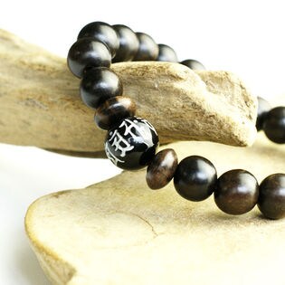 全干支梵字 エボニー　ブレスレット　数珠　ブレスレット