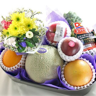 生花付き お供え果物詰め合わせ（は）