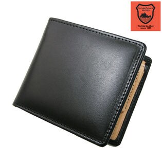 【ブラック】栃木レザー社製皮革使用 二つ折り財布