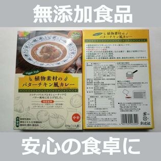 【2箱セット】無添加 植物素材のバターチキン風カレー【中辛】レトルト170g(一人分)