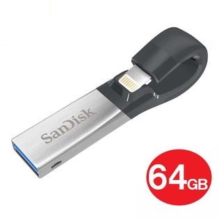 サンディスク ライトニングコネクタ搭載 USBメモリ 64GB SDIX30N-064G-GN6NN