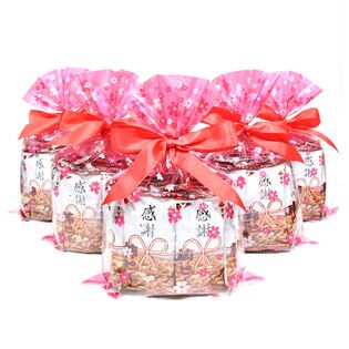 5袋 ヤスイフーズ 感謝柿ピー コ入りセット 花柄ラッピングを税込 送料込でお試し サンプル百貨店 おかしのマーチ