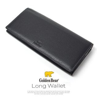 【ブラック】Golden Bear -ゴールデンベアー- 長財布 牛革 紳士財布 ロングウォレット