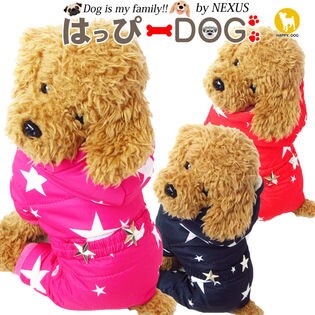 【ピンク/XL】犬 服 犬服 犬の服 つなぎ カバーオール ロンパース 星柄