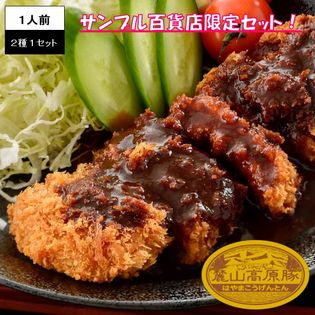 【300g(2種×1セット)】ブランド豚 麓山高原豚 とんかつ トンテキ 2種 セット 1~2人前