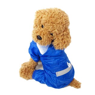 【ブルー/XL】犬のカッパ 犬 服 犬服 犬の服 レインコート カッパ 雨具 つなぎ