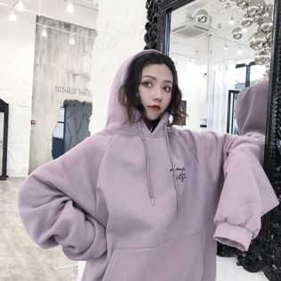 ラベンダー/M】オーバーサイズパーカーを税込・送料込でお試し