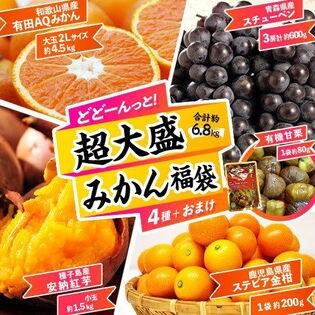 【計6.8kg/5種】旬な果物が一気に楽しめる！超大盛 フルーツ福袋