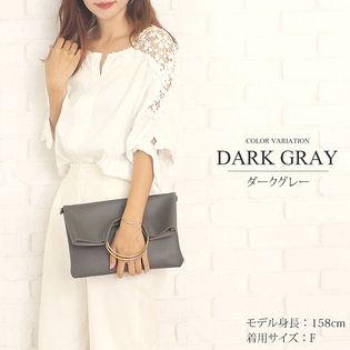 【ダークグレーF】ショルダー＆ハンドトートバッグ【vl-5218】