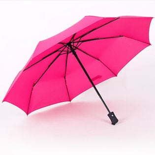 【ピンク】折りたたみ傘 自動開閉 男女兼用 日傘 雨傘 晴雨兼用