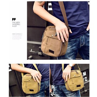 ベージュ ショルダーバッグ メンズ 斜めがけ かっこいい キャンパス地 大容量を税込 送料込でお試し サンプル百貨店 Trend Market