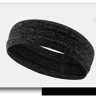 【ブラック】ヘアバンド 吸汗 汗止め 額 フィットネス スポーツ アクセサリー