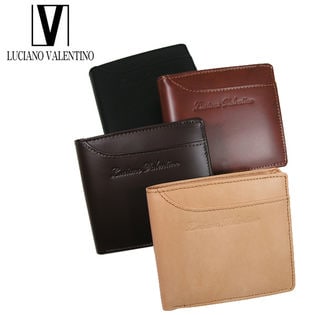 【ブラック】ルチアーノバレンチノ 2つ折財布 LUV-7004