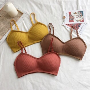 【ブラウン/F】 　カップイン デザイン リブ キャミソール 　6068