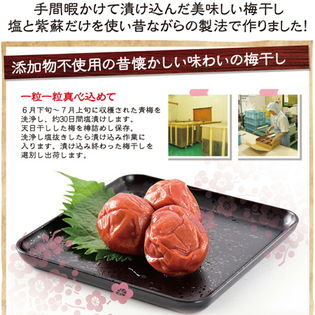 1kg つぶれ福井梅干し しそ漬 常温便 を税込 送料込でお試し サンプル百貨店 美味食卓さくだ屋