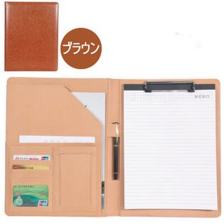レザー製ブラウンバインダー A4サイズ ブラウン】スマートバインダー A4 a4 多機能 レザー風 スマート
