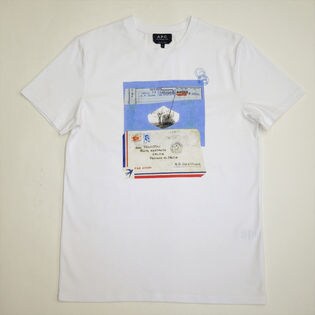 Sサイズ [A.P.C.]メンズ LETTER T-SHIRT ホワイト