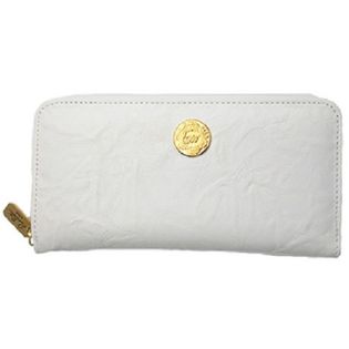 【ホワイト】Pino Betti 30周年記念モデル ラウンド長財布 シワ加工シリーズ