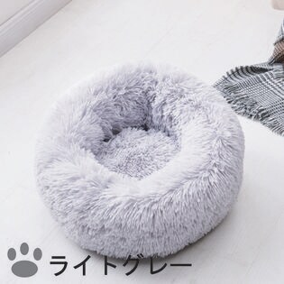 【ライトグレー/サイズ M 60cm】猫 ベッド 犬 ベッド ペットベッド 犬 ふわふわ 暖かい