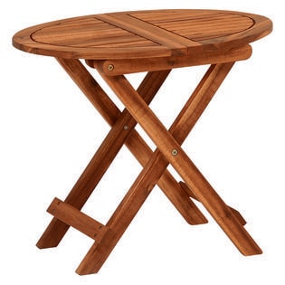 コンパクトに折りたたむことができる木製サイドテーブル