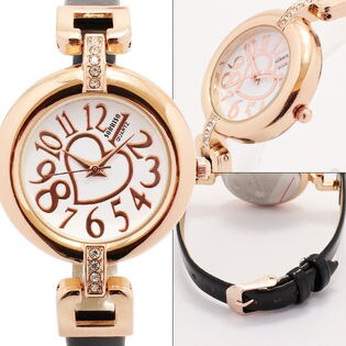 細ベルトで手首の華奢感をup 愛されハートが文字盤に煌めく腕時計 Srf2 Wht レディース腕時計を税込 送料込でお試し サンプル百貨店 腕時計アパレル雑貨小物のsp