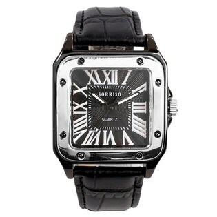 高級感漂うスクエアケース ローマ数字が上品な腕時計 SRHI9-SVBK メンズ腕時計