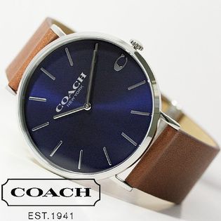 COACH コーチ腕時計 メンズ CHARLES レザー