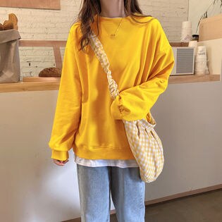 マスタード F レイヤード風オーバーサイズトレーナー 7727を税込 送料込でお試し サンプル百貨店 Zoe Jenko